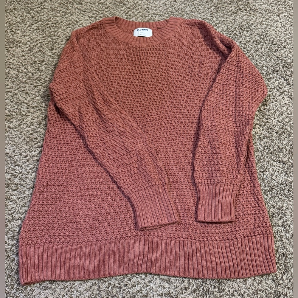 Old Navy Women's Burnt Orange Wool Knit Sweater